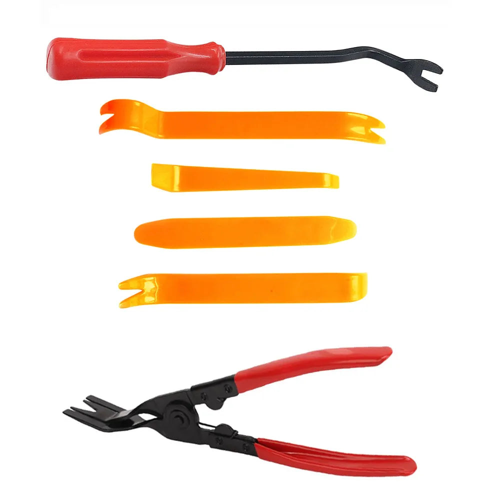 Car Interior Trim Removal Tool Kit – Pry Bar & Door Panel Set Auto Trim Removal Kit Oasis Select 6pcs