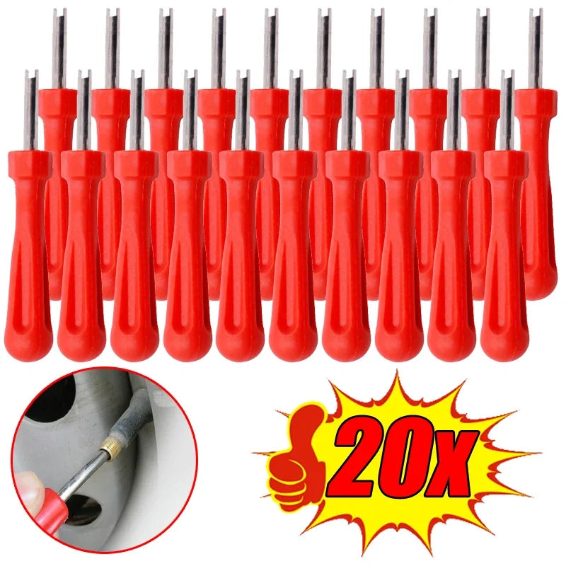 1/20Pcs Tyre Valve Core Remover Tools for Car Bike Motorbike Truck Tyre Valves Stem Repair Tools Car Tire Valve Core Screwdriver Oasis Select