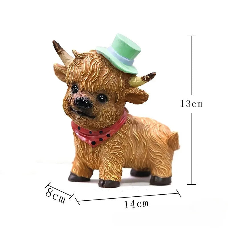 Simulated Highland Cowboy Style Home Decor Dining Table Decor Creative Home Decoration and Gift Giving Oasis Select Hat calf
