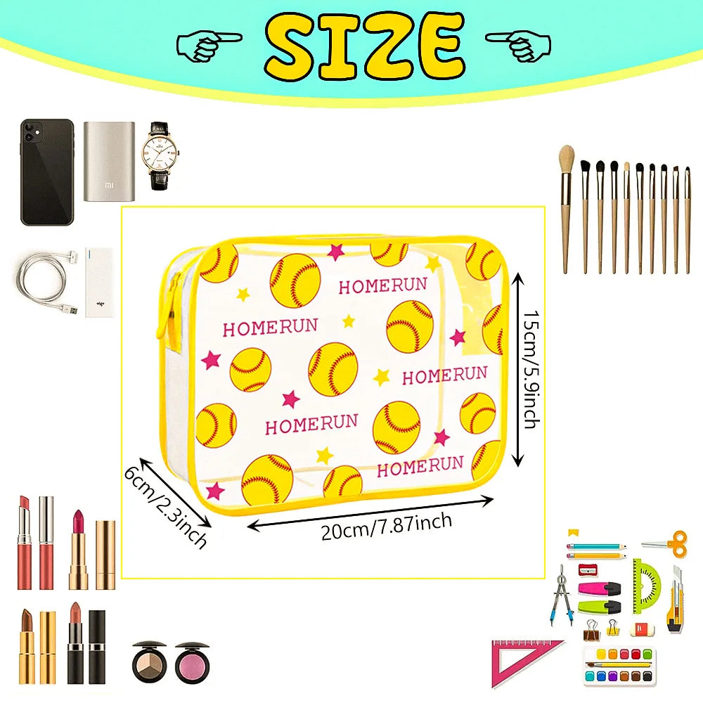 Football-themed PVC Toiletry Bag, Makeup Bag, Suitable for Men and Women, Transparent Travel Toiletries Storage Bag Makeup Bag Oasis Select Gold
