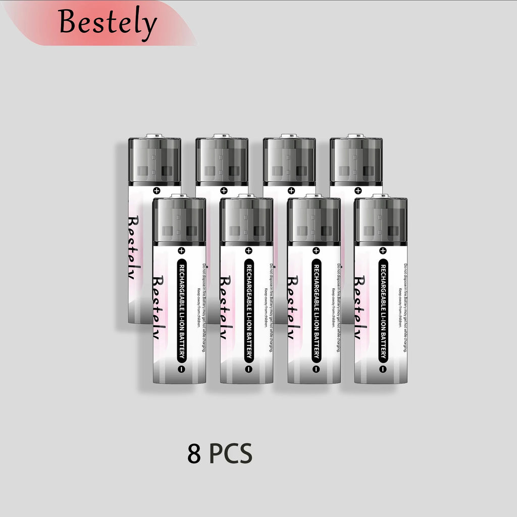 2025 New 1.5v Rechargeable Lithium AA Battery, High capacity 5800mAh USB Li-ion AA Battery,1.5h fast charging and long lasting Oasis Select 8 pcs Batteries