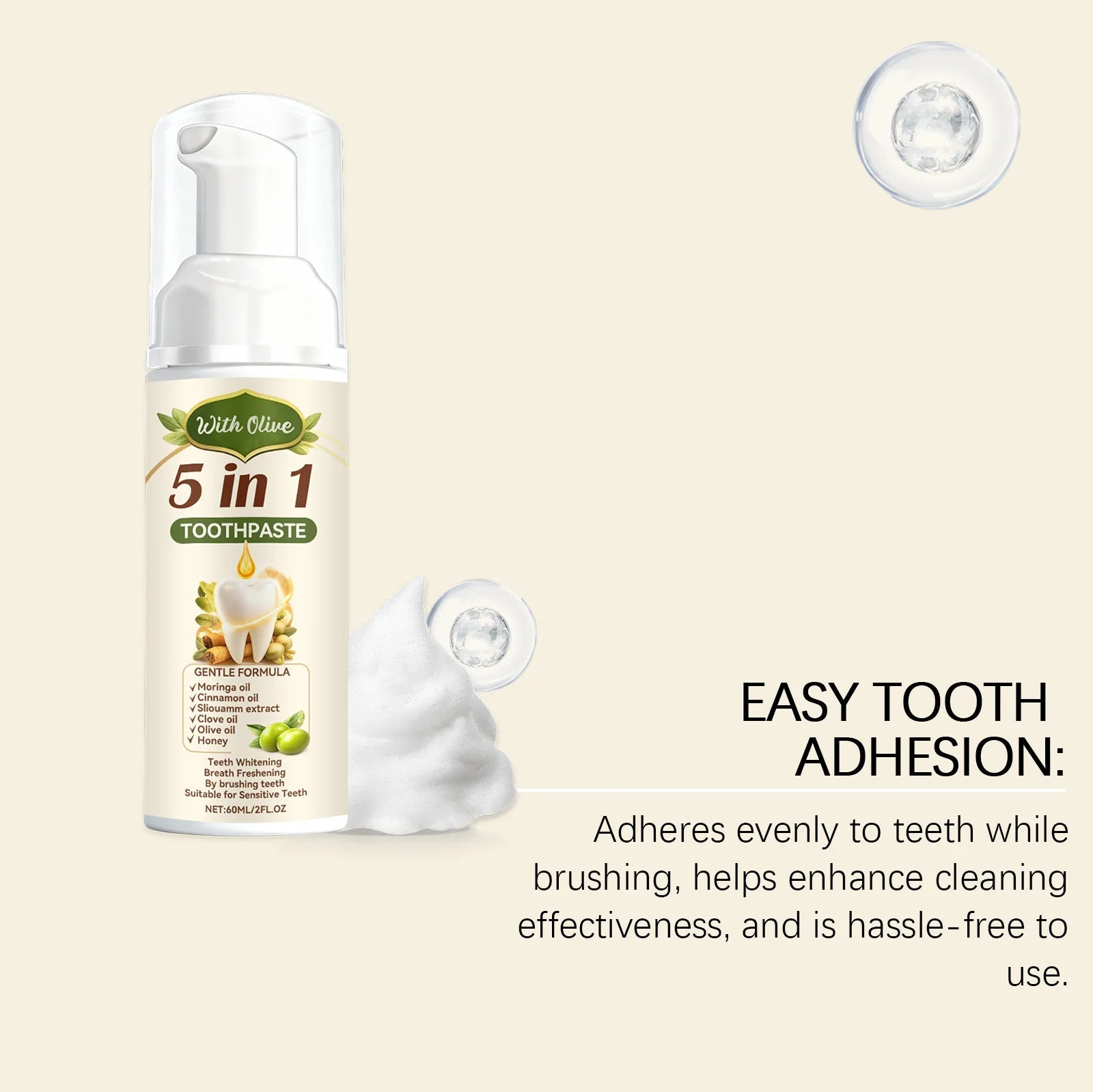 Olive Teeth Clean Toothpaste – Deep Cleaning & Fresh Breath Whitening Toothpaste Oasis Select