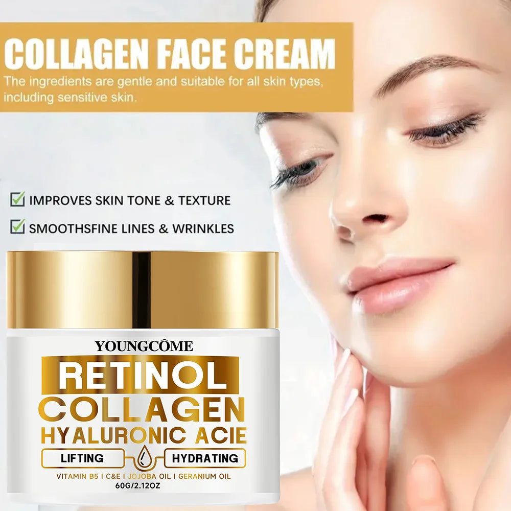 YOUNGCOME Retinol Face Cream – Collagen & Hyaluronic Acid Anti-Aging Face Cream Oasis Select
