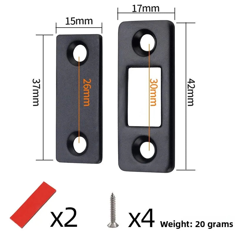 Punch Free Cabinet Catches Strong Magnetic L-shaped Closet Door Closer Ultra Thin Invisible Anti Collision Furniture Hardware Oasis Select G