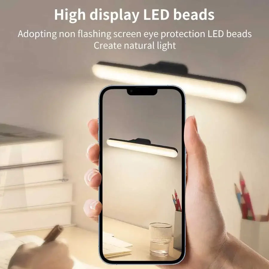 LED Mirror Front Makeup Light 3 Colors Dimmable Table Lamp USB Magnetic Hanging Closet Lamp Portable Study Office Reading Light Oasis Select