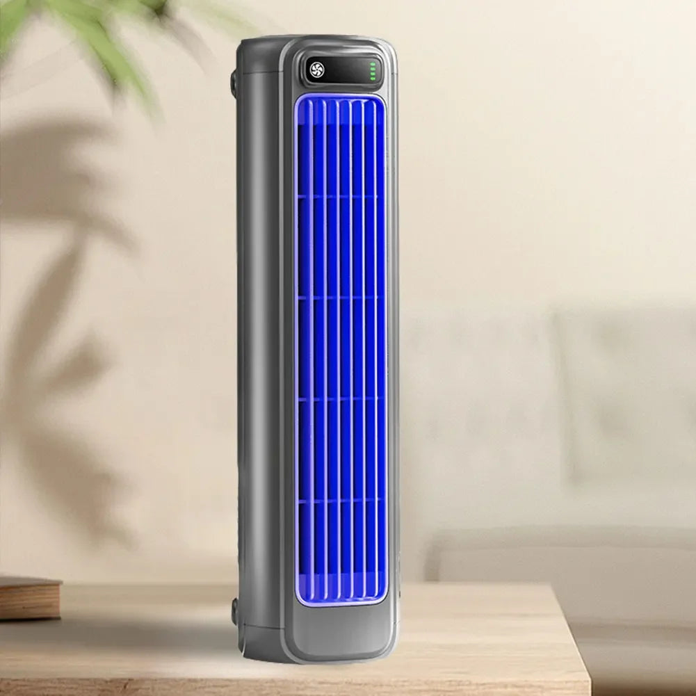 Portable Tower Fan 3 Speeds Air Conditioner Fan Quiet Wall Mount Air Cooler Leafless Fan for Home & Office Desktop Standing Fan Oasis Select