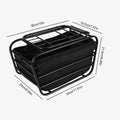 Bike Pet Carrier Cargo Basket Bike Basket Carbon Steel Heavy Duty Enclosed for All-Weather Road Cycling City Riding Commuting Oasis Select small
