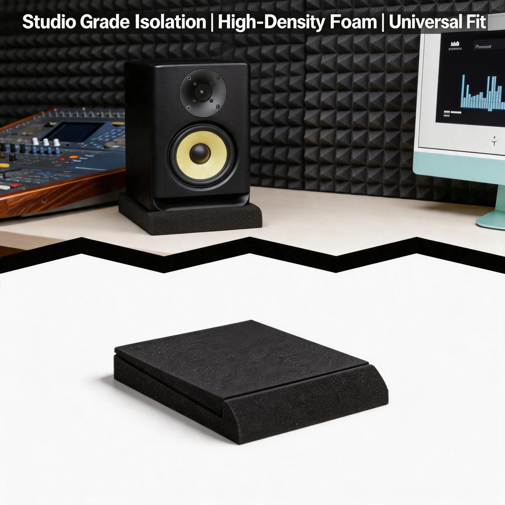 1/2pcs Desktop Monitor Speaker Sponge Pad Hardened Shock Absorbing Shockproof Sound-absorbing Silent Pad Remove Resonance Oasis Select