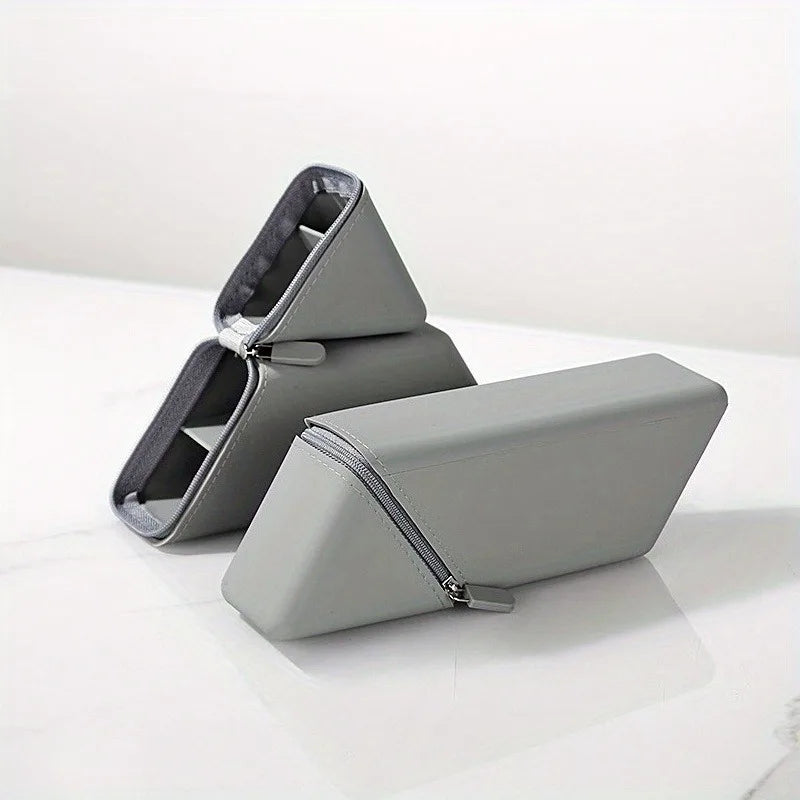 Foldable Silicone Pen Holder Large Capacity Expandable Pencil Cup Desk Organizer Portable Stationery Storage for Office School Oasis Select Grey