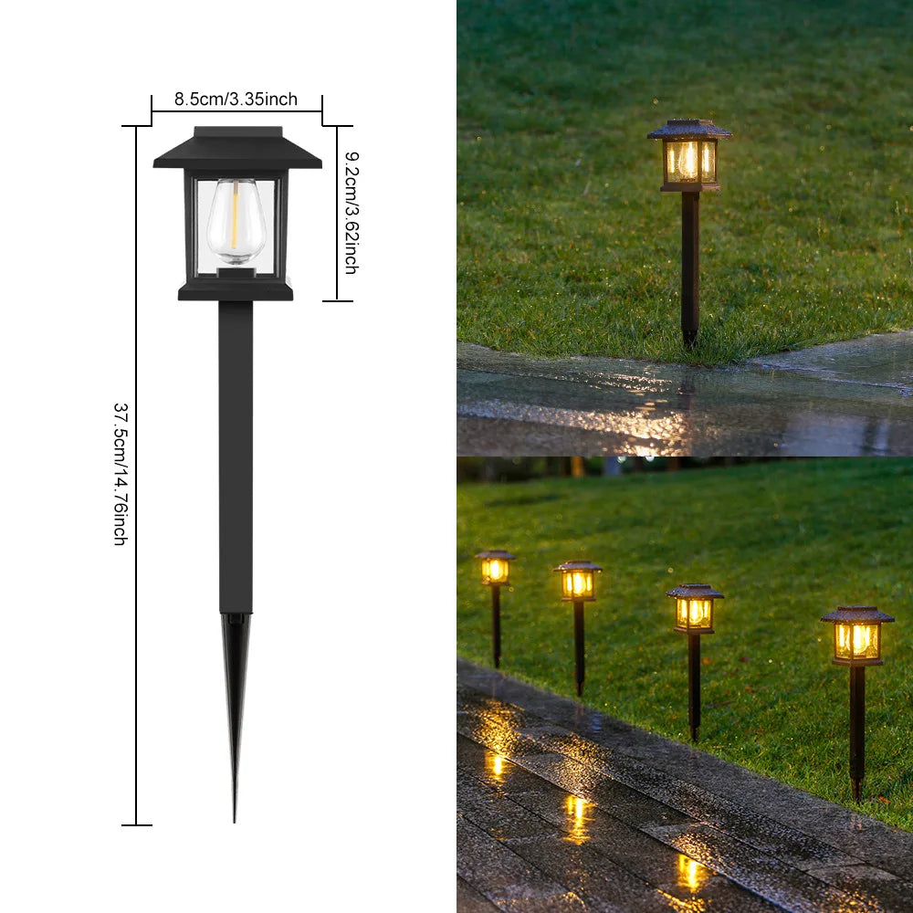 2-8PCS Outdoor Solar LED Ground Stake Light Lawn Lamp for Garden Villa Courtyard Park Yard Landscape Decorative Lighting Oasis Select