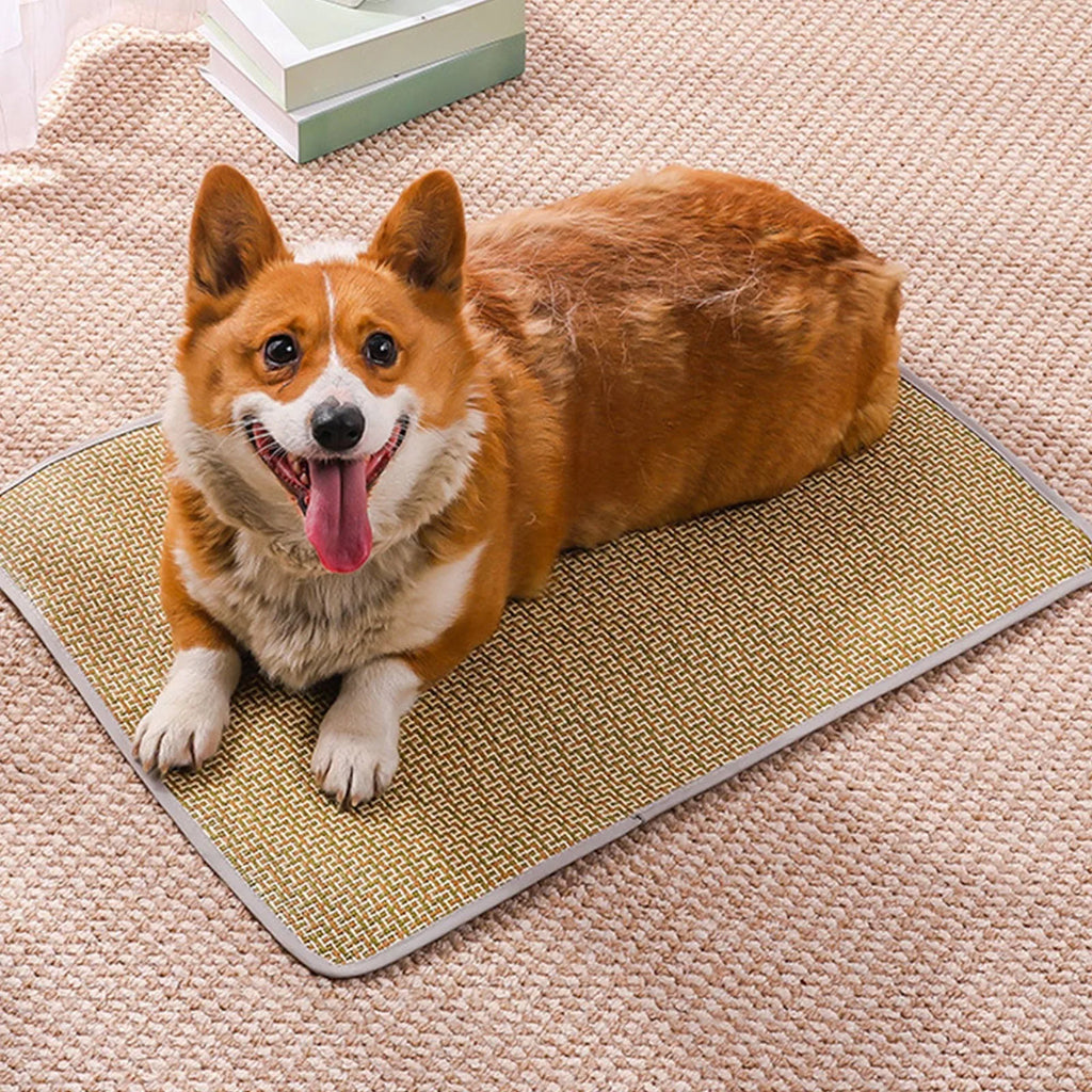 Summer Cooling Gel Pad for Dogs Cats Non Slip Pet Mat Heat Relief Washable Bamboo Bedding Indoor Outdoor Use Oasis Select