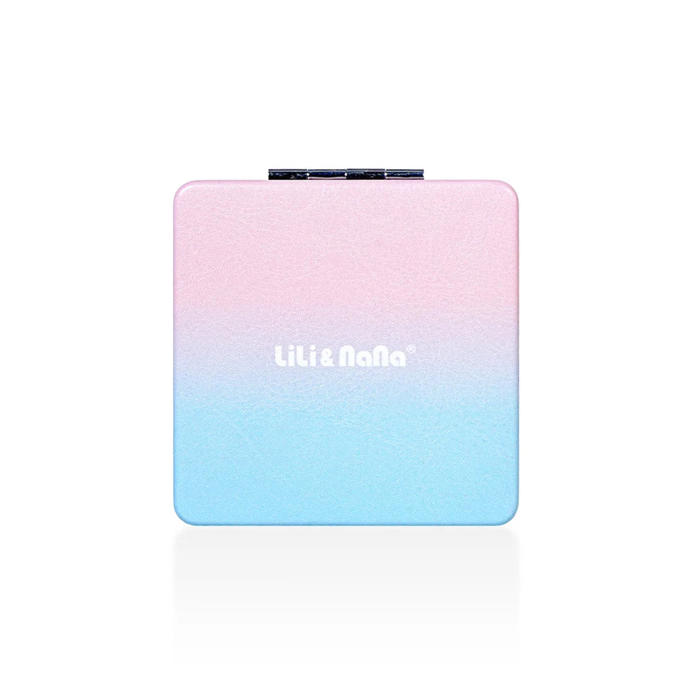 Square Folding Pocket Mirror – Gradient PU Leather, Dual-Sided Folding Makeup Mirror Oasis Select GX-026-bp-02