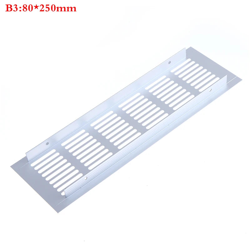 Vents Perforated Sheet Aluminum Alloy Air Vent Grille White Wall Ducting Ventilation Cover Web Plate Ventilation Grill Oasis Select 80x250mm
