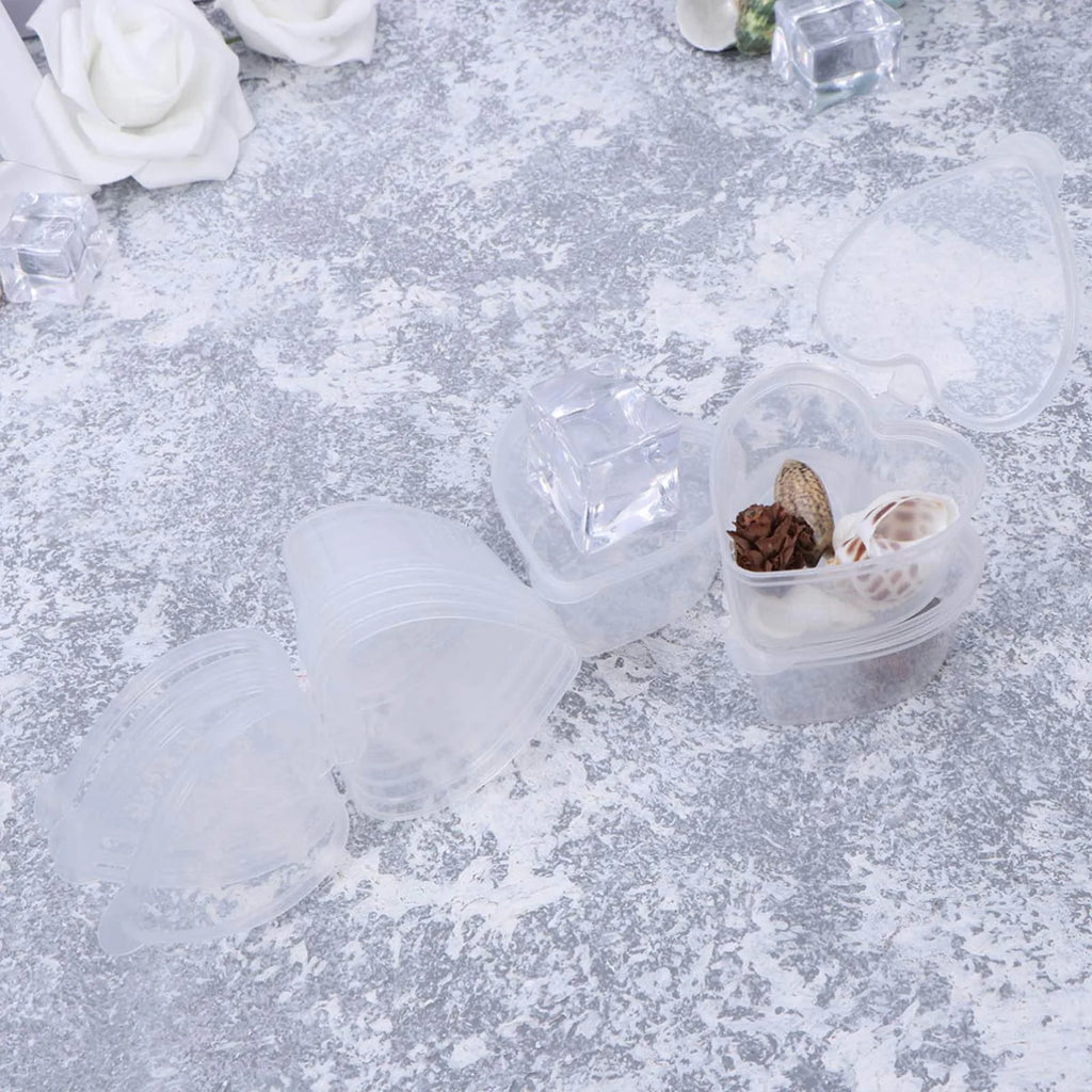 50-Pack Heart Shaped Clear Dessert Cups with Lids – 20ml Dessert Cups Oasis Select