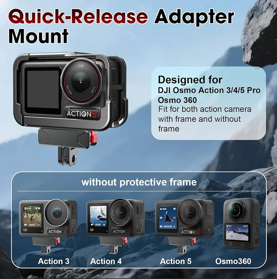 DJI Osmo Nano & Action 6 Magnetic Two-Claw Quick Release Mount