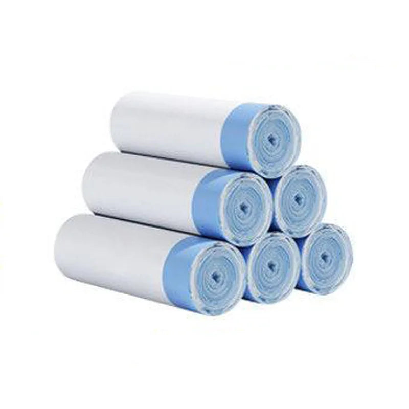 15pcs/roll Thick Trash Bags, Tear-Off Drawstring Trash Can Liners,For Home, Kitchen, Restaurant, Living Room, Garbage Sorting Oasis Select 5 rolls