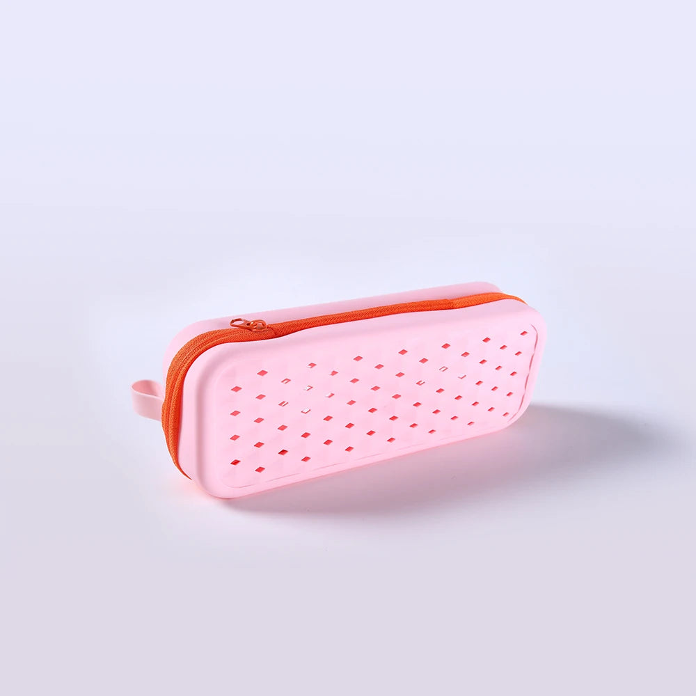 Waterproof Silicone Glasses Case for Swimming, Soft & Breathable Eyeglasses Protector Bag, Swim Gear Accessories Storage Pouch Oasis Select pink