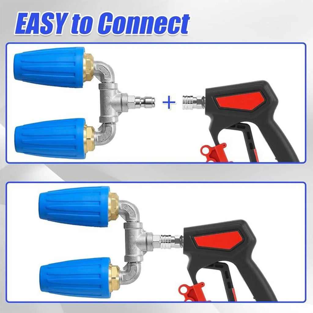 4000 PSI Dual Turbo Rotating Nozzle – 1/4" Quick Connect Pressure Washer Nozzle Oasis Select