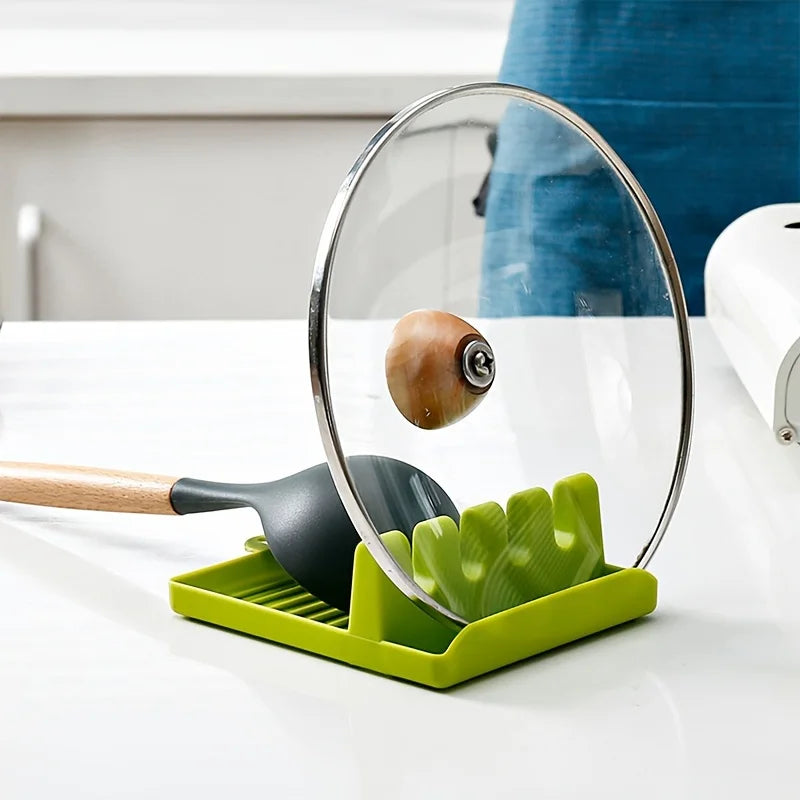 Silicone Utensil Holder, Cutlery Holder, Spoon Storage Rack, Suitable for Spatula, Long-handled Spoon, Fork, Put Pot Lid Oasis Select