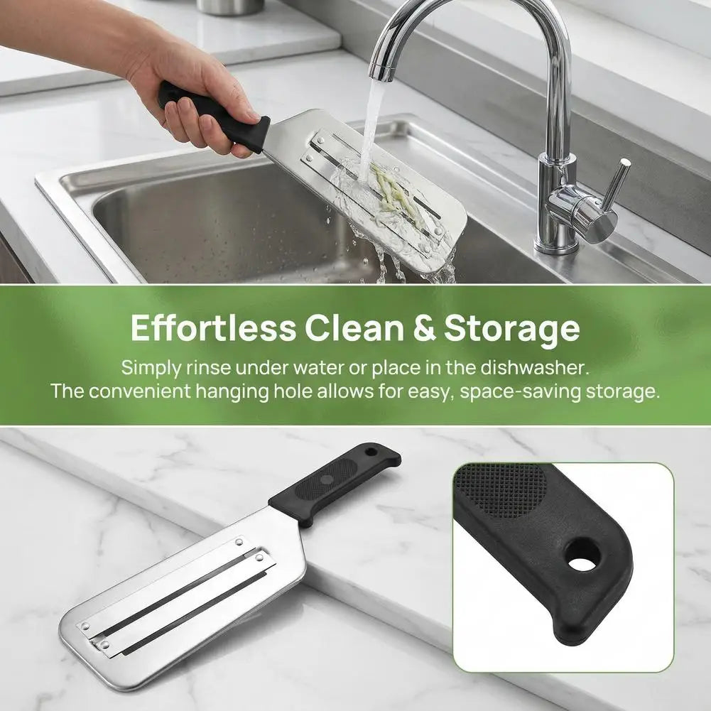 Dual-Blade Stainless Steel Cabbage Shredder & Vegetable Slicer