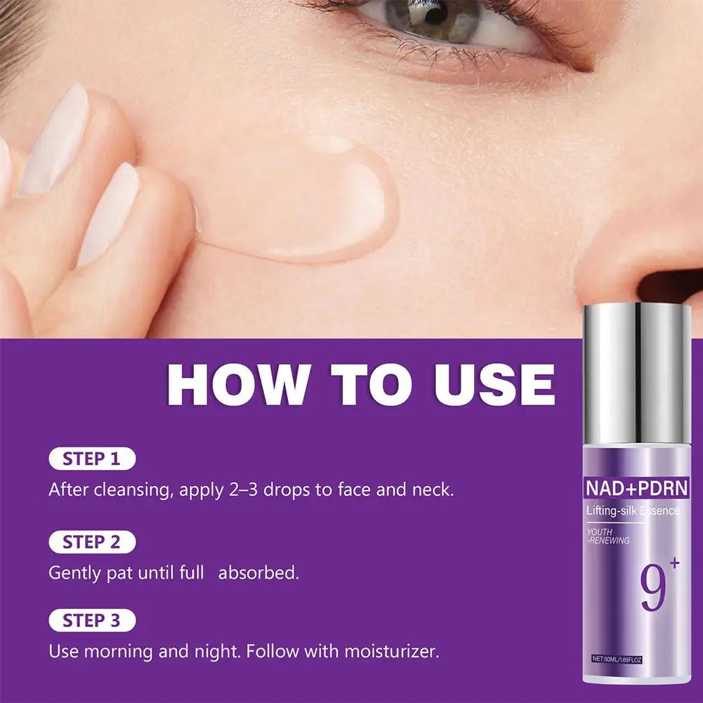 9+ NAD+ PDRN Moisturizing Lifting Firming Essence Nourishing Facial Serum Smoothing Face Essence Soothing Face Skin Oasis Select