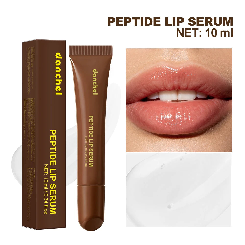 Peptide Lip Serum Deep Nourishing Lip Care Instant Moisturizing Anti-Aging Plumping Glass Lip Gloss Cosmetics Oasis Select