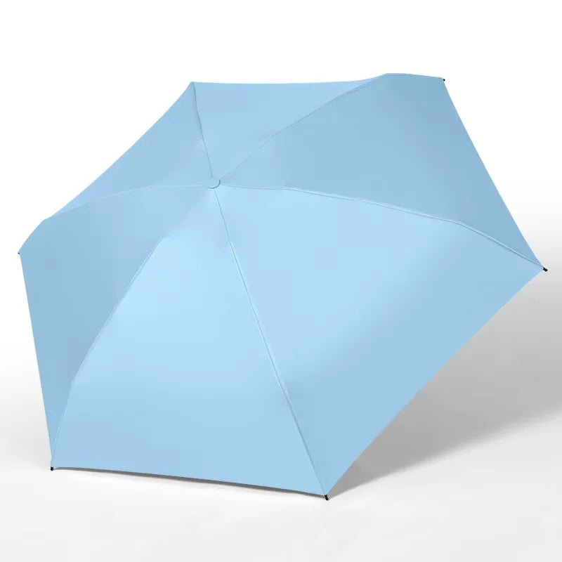 Capsule Umbrella Sunny and Rainy Dualuse Rainproof Wind-resistant Sun Protection Outdoor Traveling Portable Mini Umbrella Oasis Select SKY BLUE