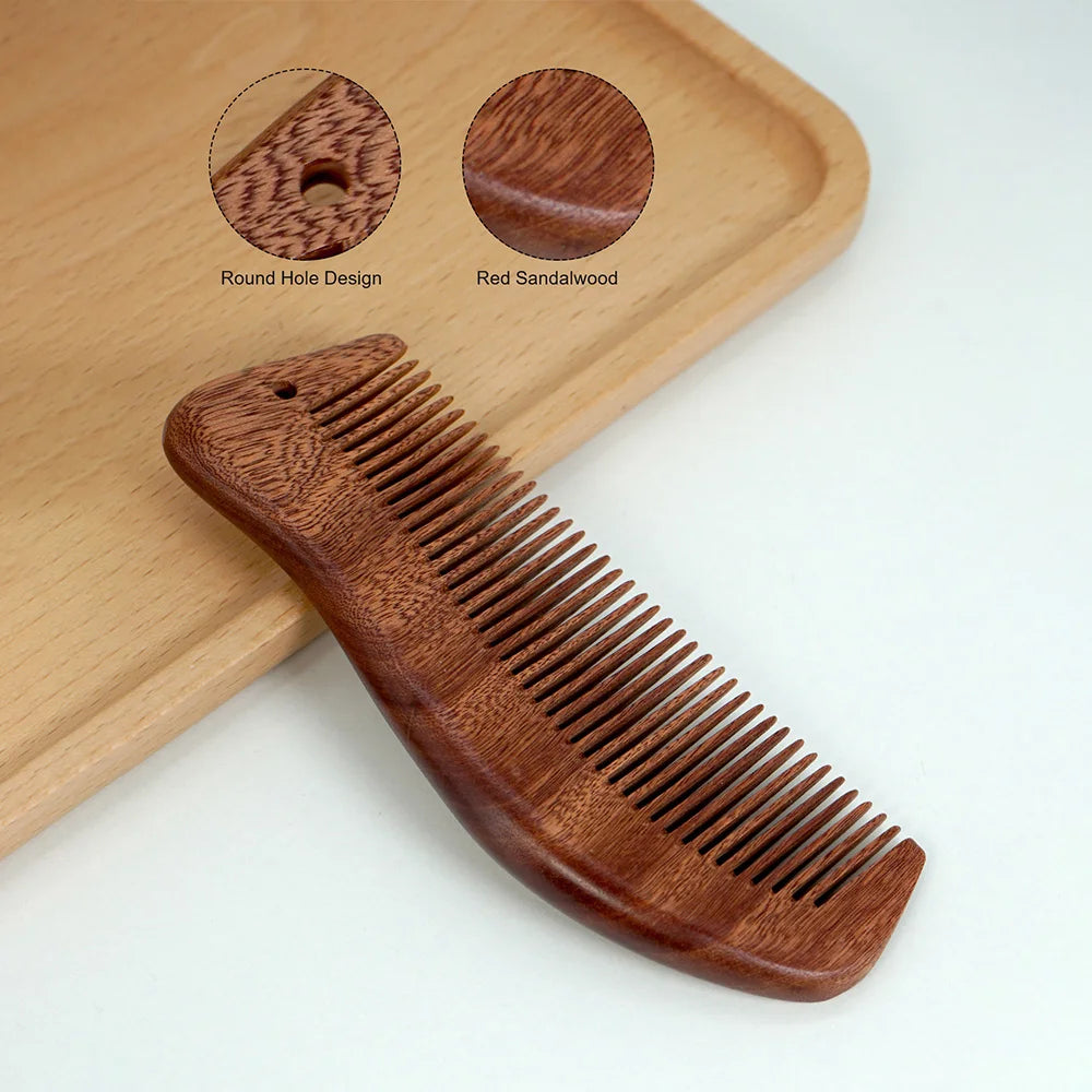 Natural Wood Comb Sandalwood Hair Comb Scalp Massage Combs Massage Anti-tangle Anti Static Hair Brush Hairdressing Styling Tools Oasis Select