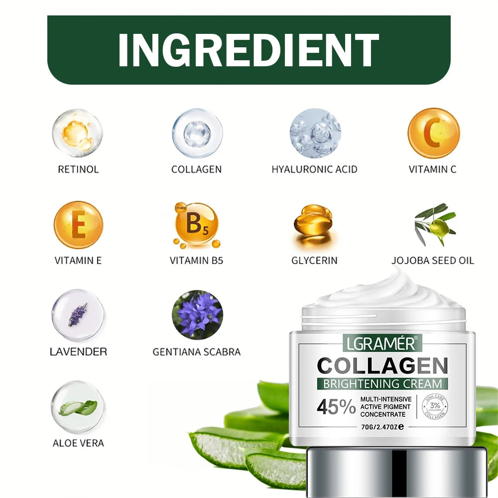 Retinol Lifting Firming Cream Collagen Eliminate Wrinkles Face Cream For Women Men Moisturizer Whitening Brighten Skin Products Oasis Select