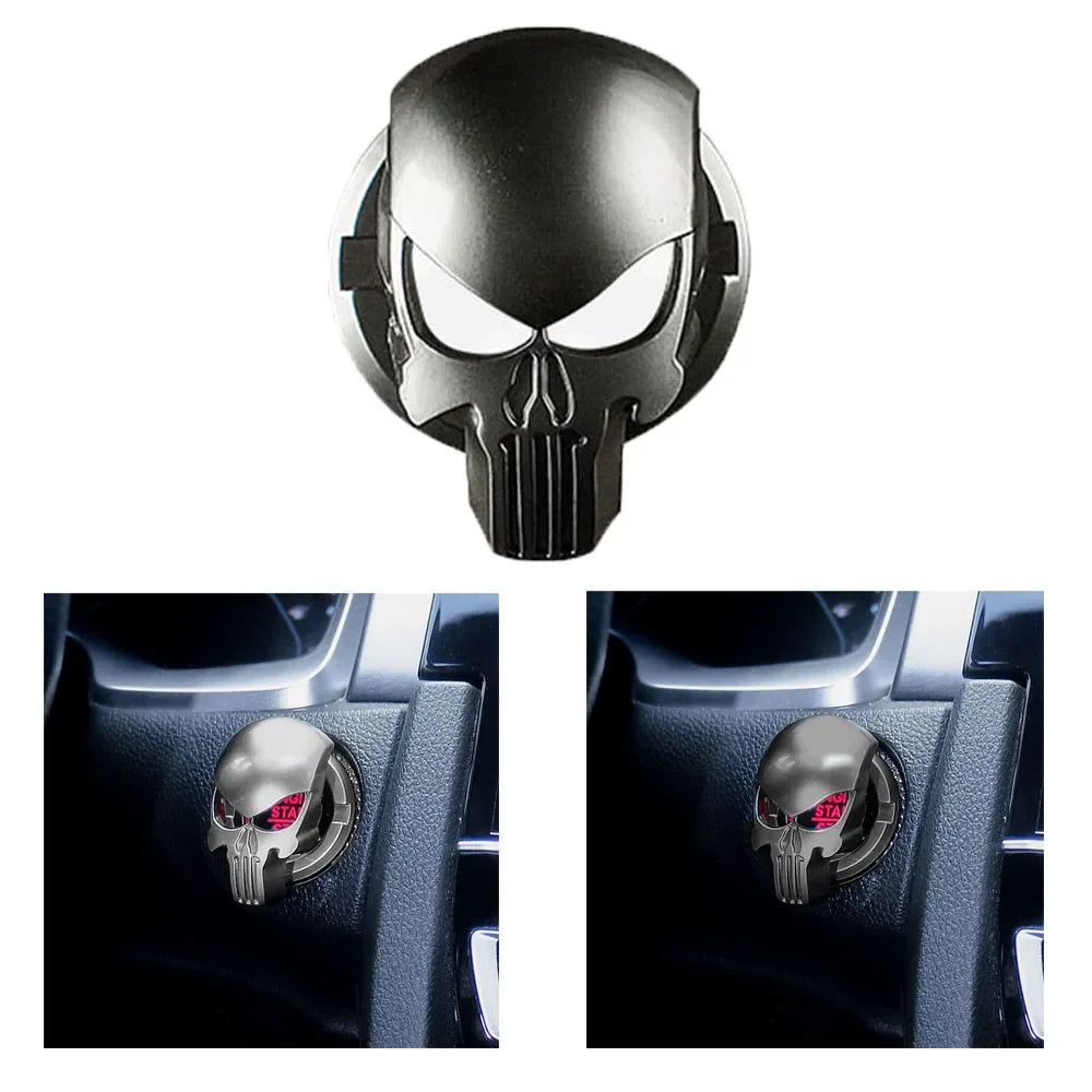 1Pcs Engine Start Stop Button Cover Zinc Alloy One-click Start Decorative Button Cover Luminous Car Ignition Device Sticker Oasis Select