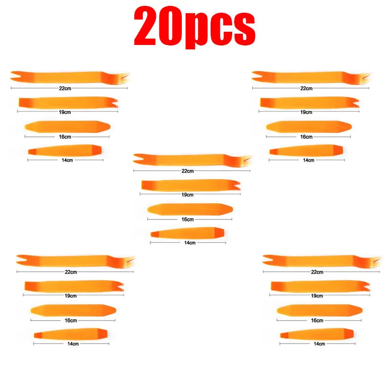 4/8/12/24pcs Universal Plastic Trim Removal Tool Kit Non-Scratch Pry Tools For Car Interior Panel Door Clips Dash Disassembly Oasis Select 20pcs