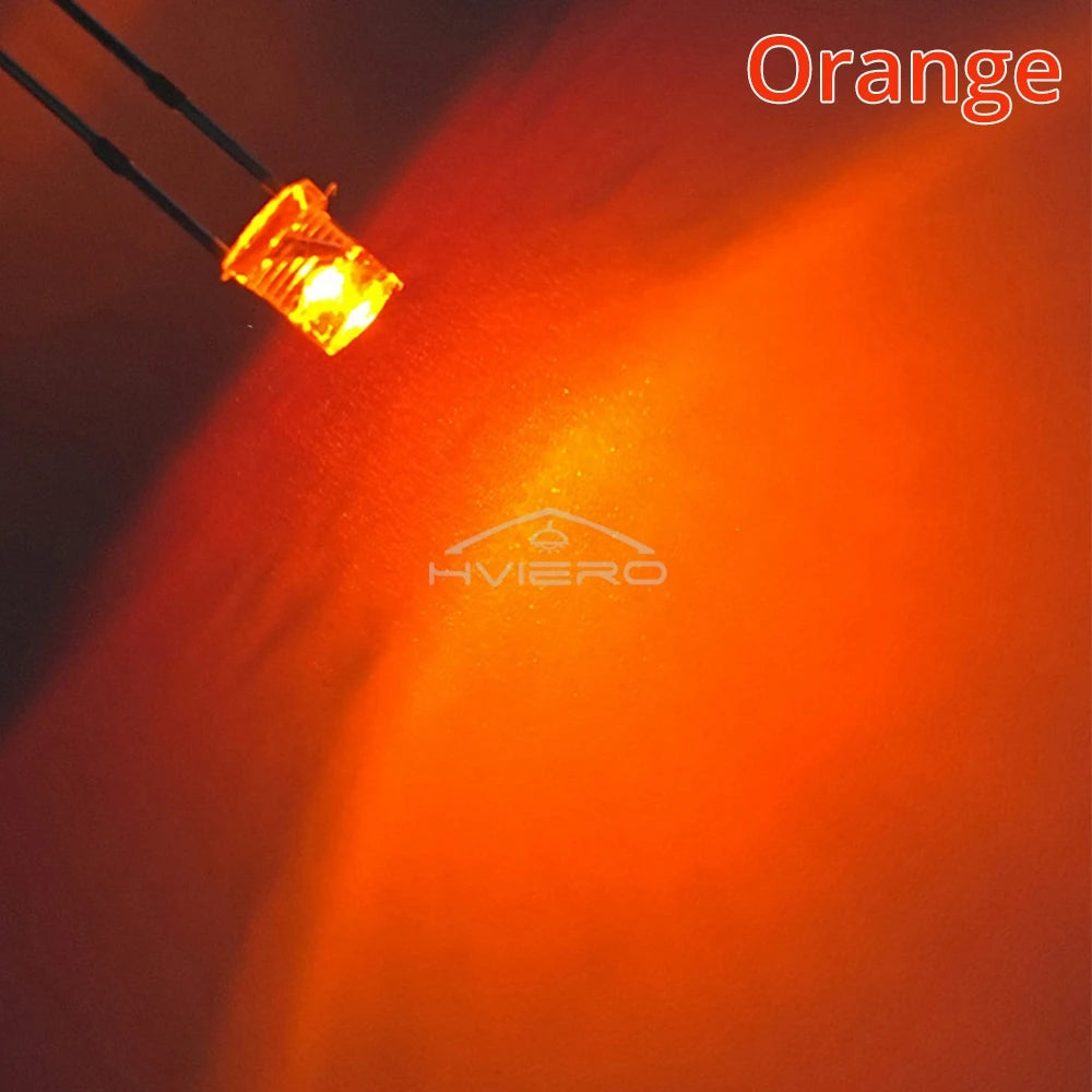F3 3mm Flat Top LED Diodes 10/20PCS – Ultra Bright Wide Angle