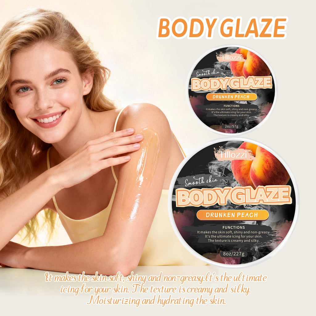 8oz 2oz Body Glaze Peach Moisturizes, Protects, and Repairs Skin Create a more even-looking skin tone Oasis Select