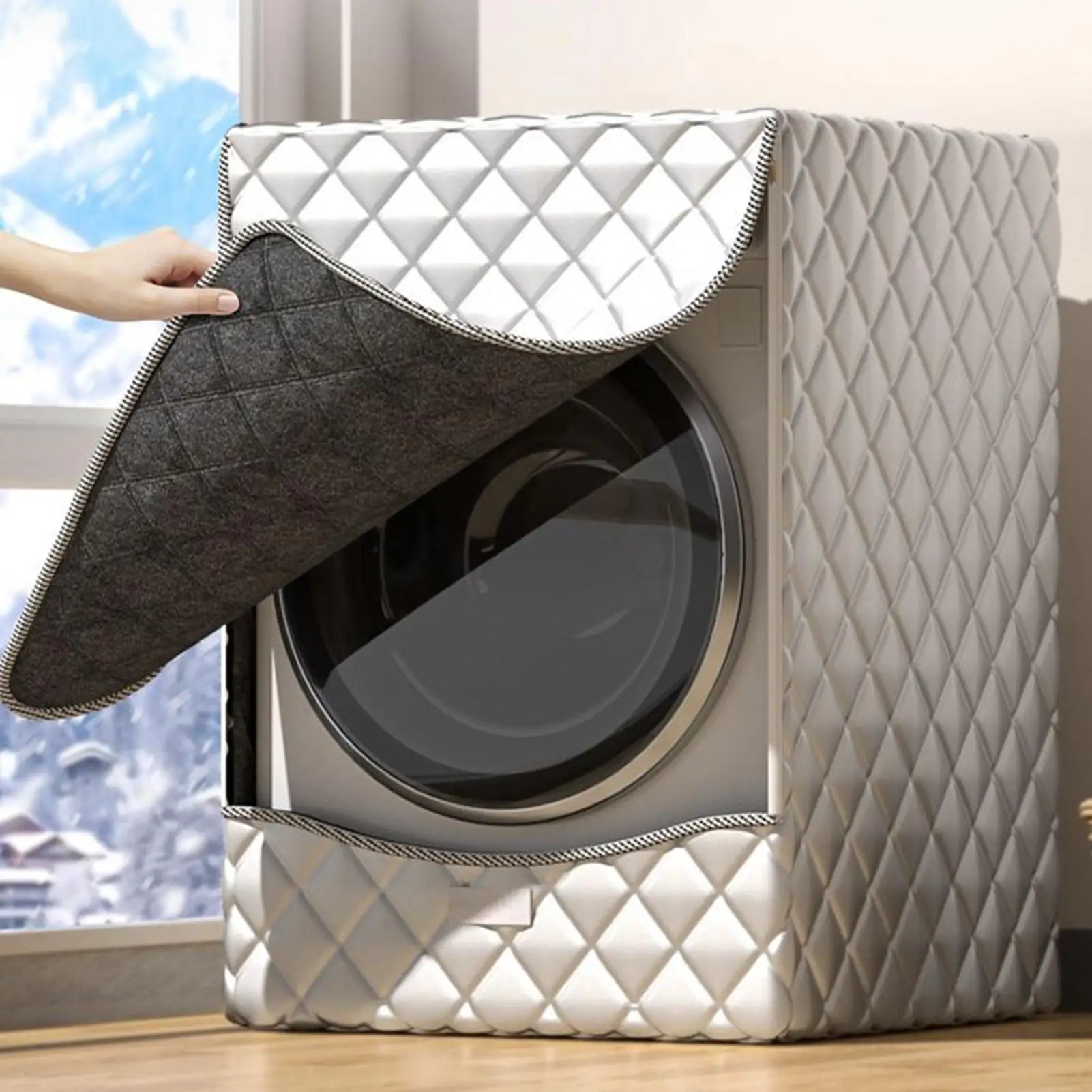 Washing Machine Cover Dustproof Protector with Zipper Washing Machine Cover for Top Load for Top Load Appliances Home Outdoor Oasis Select