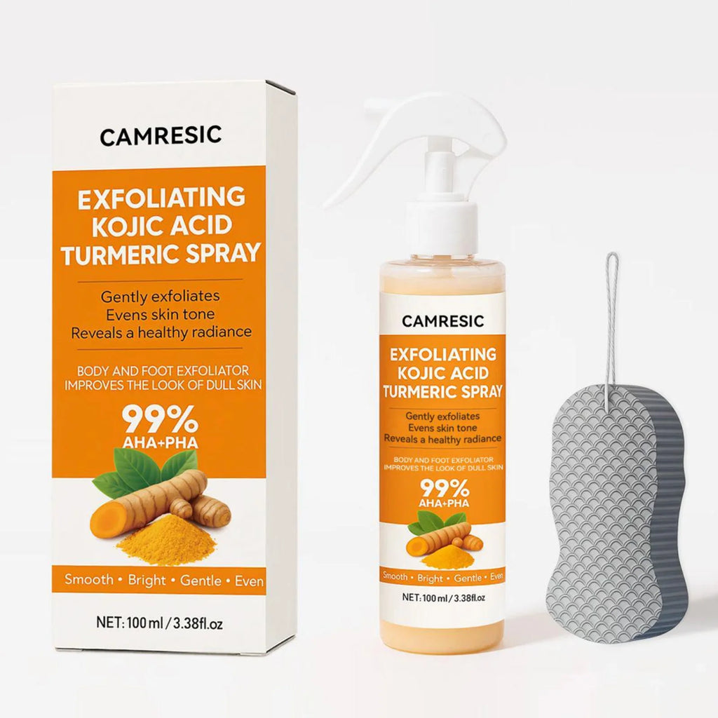 Body Keratin Care Kojic Acid Turmeric Spray Gently Exfoliating Peeling Solution Brightening Hydrating Skin Care All Skin Types Oasis Select 1 Sets-B