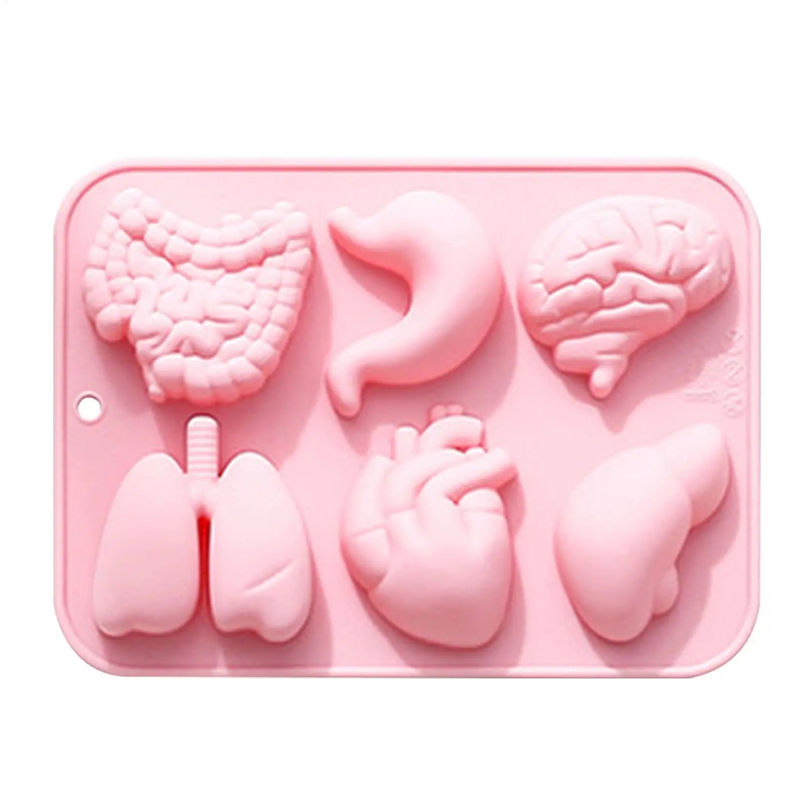 Organ Silicone Molds Halloween 3D Organ Shape Chocolate Candy Pudding Ice Cubes Tray Cupcake Baking Candy Cookie Ice Mold Oasis Select