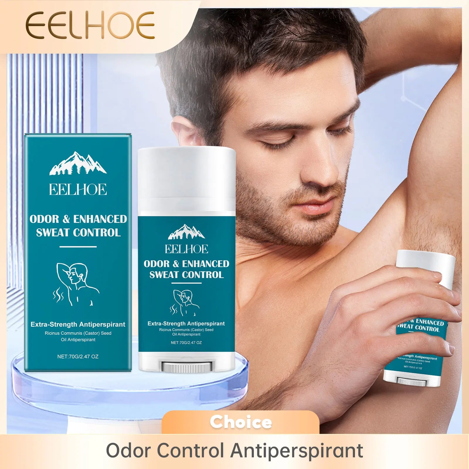 EELHOE Men's Deodorant Antiperspirant Stick – Vitamin E 70g Men's Deodorant Stick Oasis Select