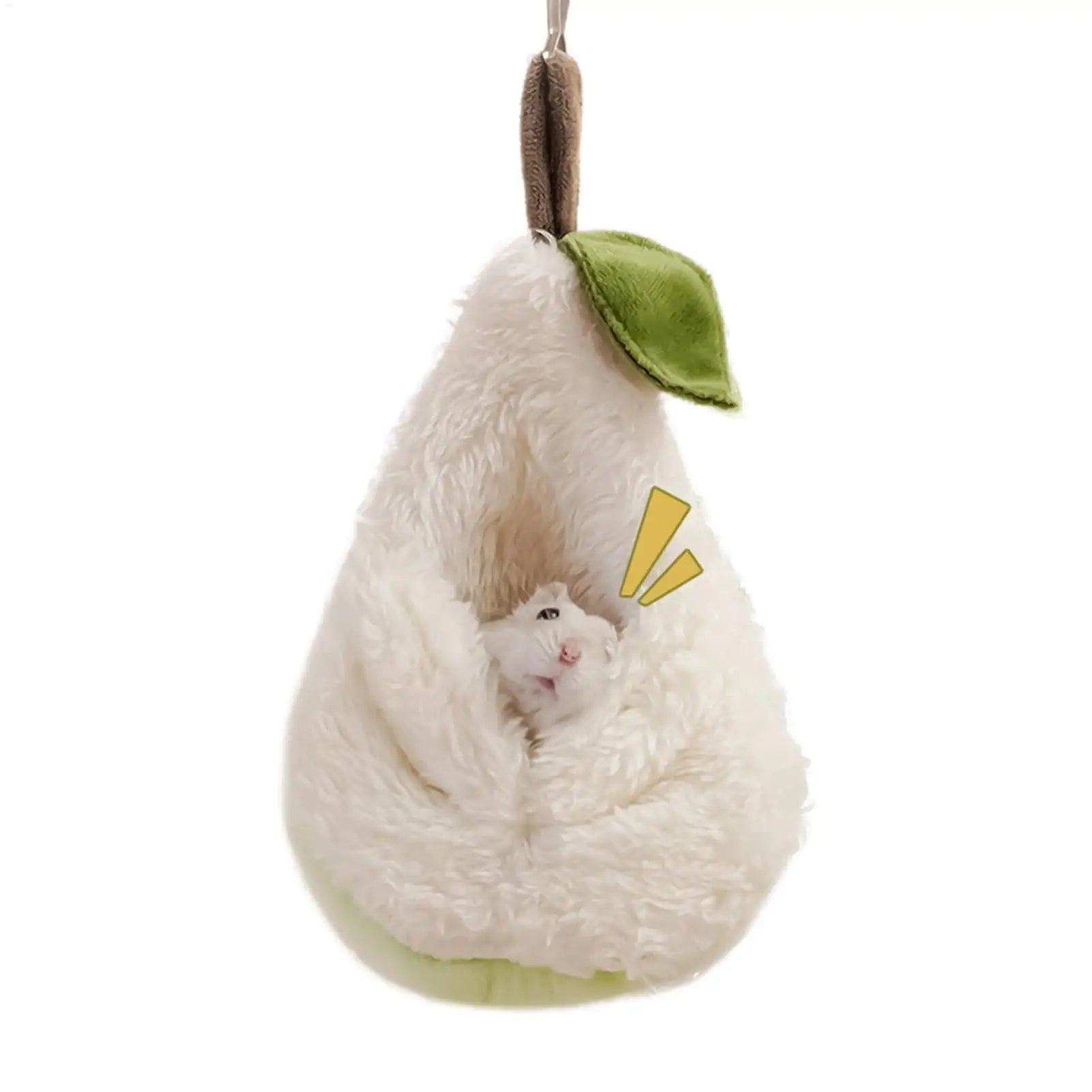 Ferret Bed with Hook House Funny Decor Funny Hamster Bed Warm Nest Hamster Hammock Pear-Shaped Plush Warm Cage Accessories Oasis Select
