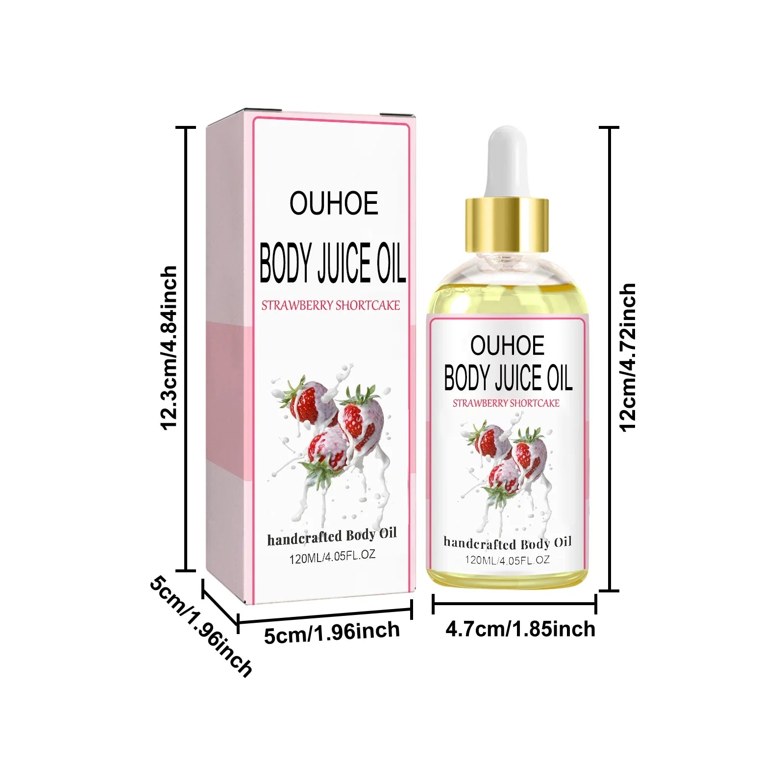 Strawberry Body Oil – Moisturizing, Firming & Massage Oil 120ml Body Massage Oil Oasis Select