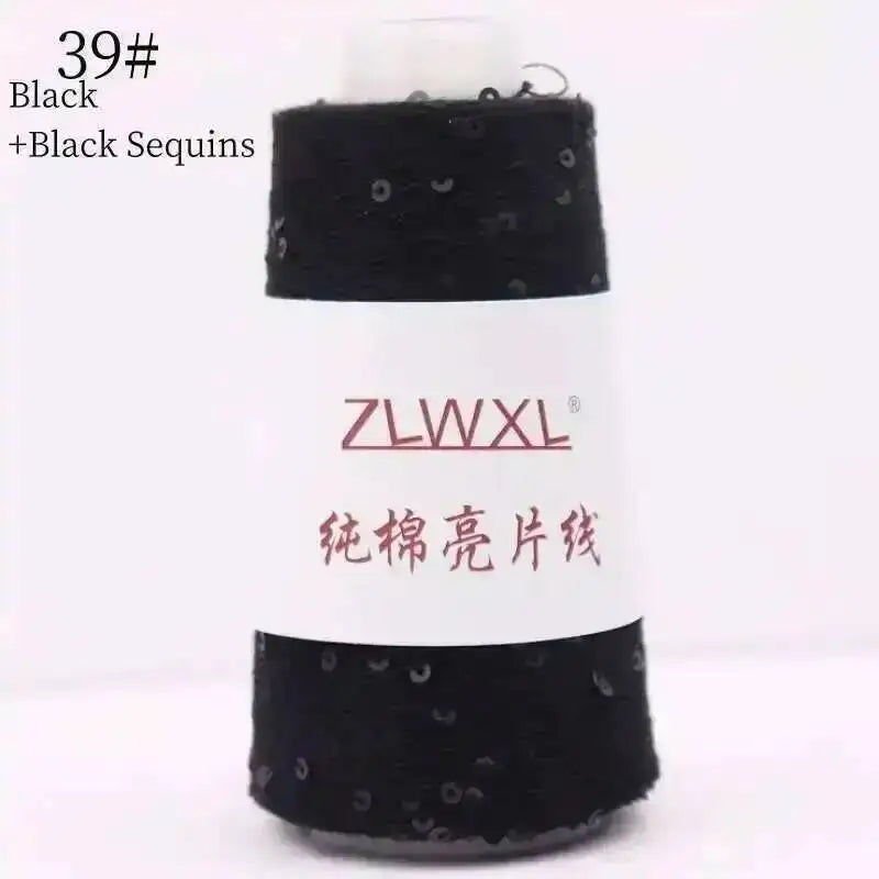 50g Sequin Cotton Yarn DIY Knitted Decoration Hand Crochet Ткань 400M 3mm Oasis Select 39