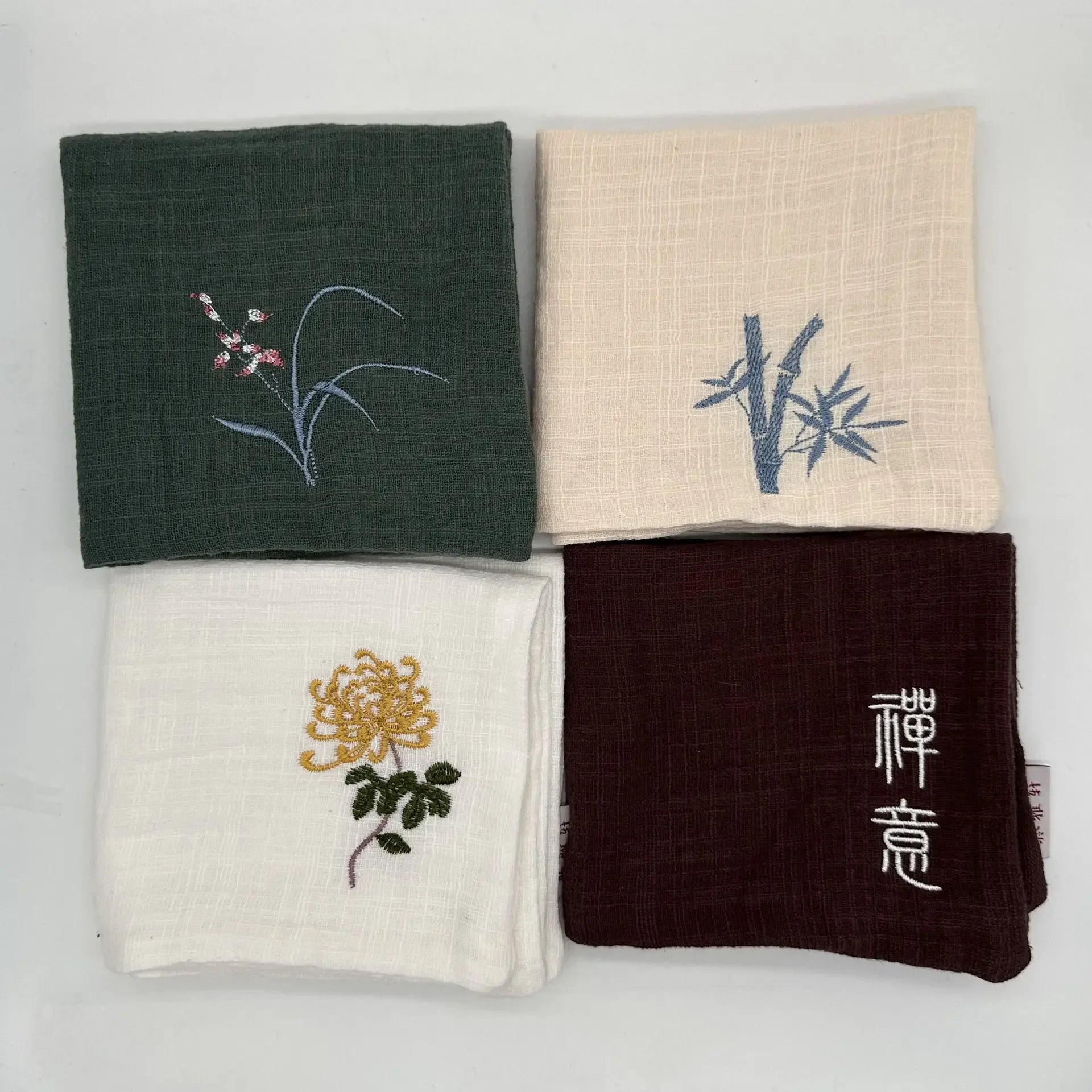 Cotton tea towel thickened suction tea cloth set high-grade double-layer tea table pot cleaning cloth Oasis Select