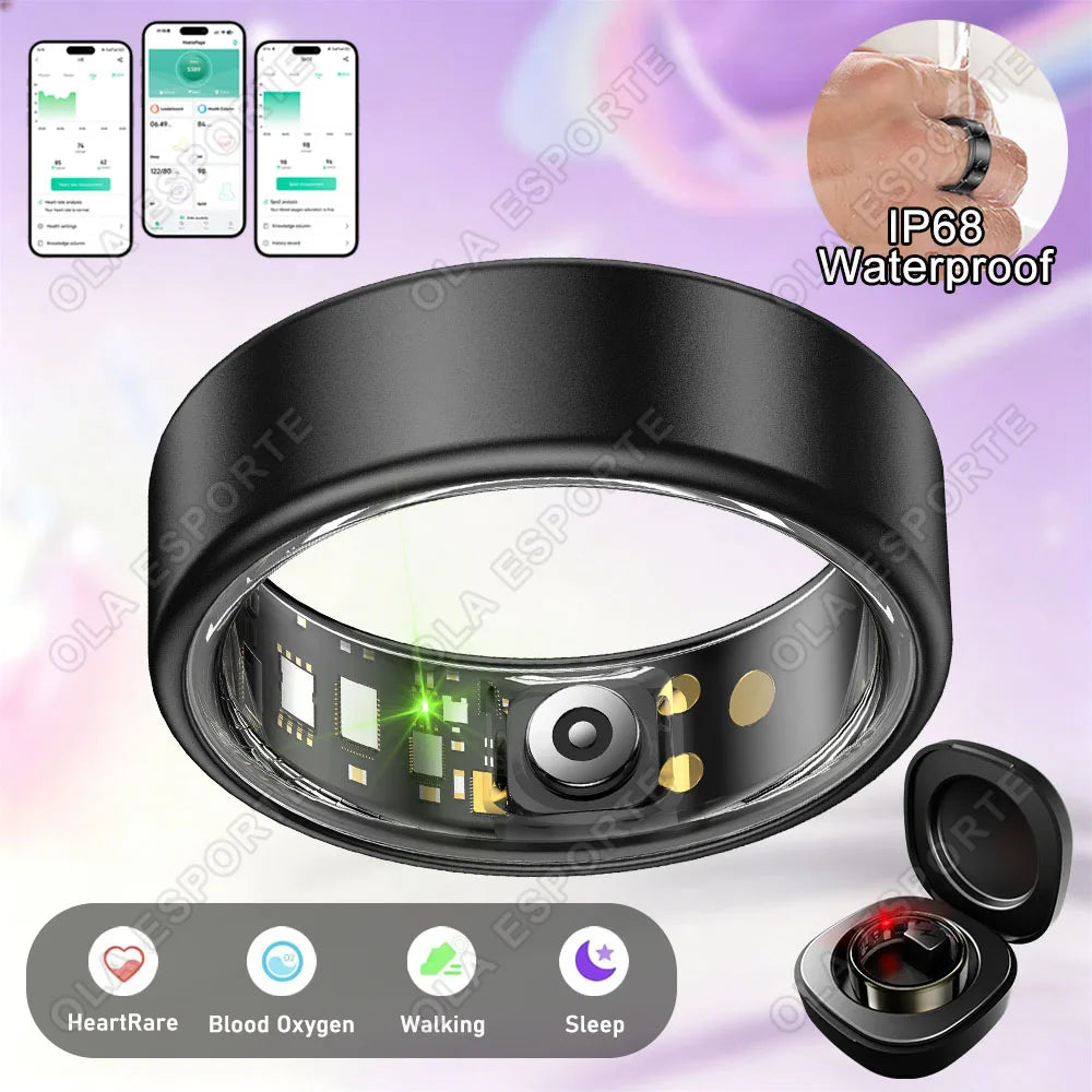Smart Ring Heart Rate SpO₂ Sleep Monitor – 5ATM Waterproof