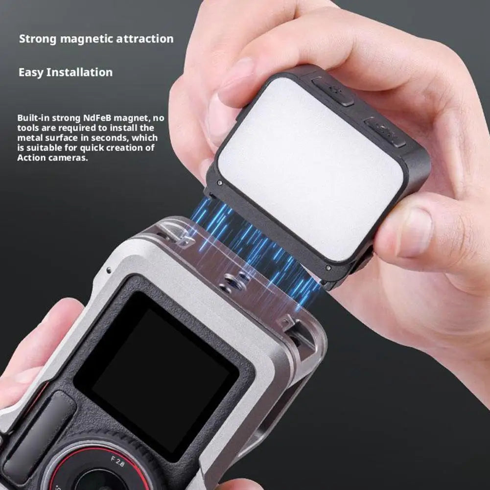 Magnetic Mini LED Fill Light for DJI Action 5 Pro & OSMO Pocket 3