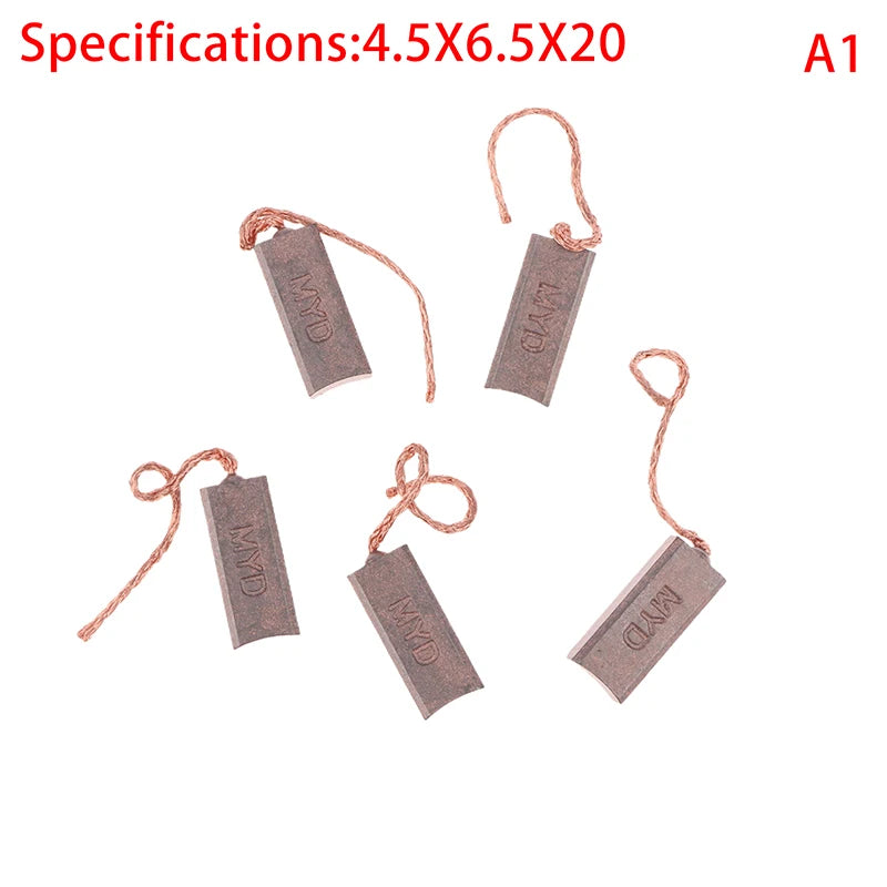 Premier 5pcs Set of 5X7X20mm 5X8X20mm 4.5X6.5X20mm Car Generator Brushes with Regulator Rear Outlet Line Oasis Select 4.5X6.5X20