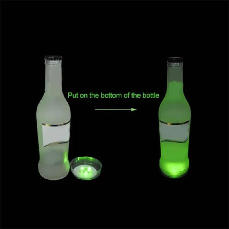 5/10/30PCS LED Coaster Lights Bar KTV Wedding Party Cocktail Drink Cup Vase Lighting Luminous Bottle Stickers Decoration Oasis Select