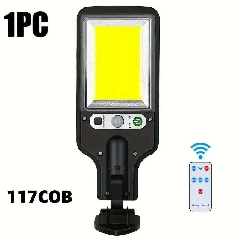 72/108COB Solar Lights Outdoor With 3 Mode Waterproof Motion Sensor Security Lighting LED Wall Street Lamp for Garden Patio Path Oasis Select JX616-C