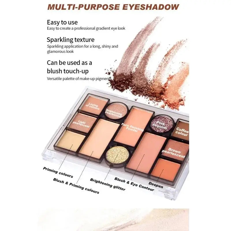 Pearl Matte Eye Shadow Makeup Palette 12 Colors Blusher Powder For Face And Eyebrow Beauty Cosmetic Oasis Select