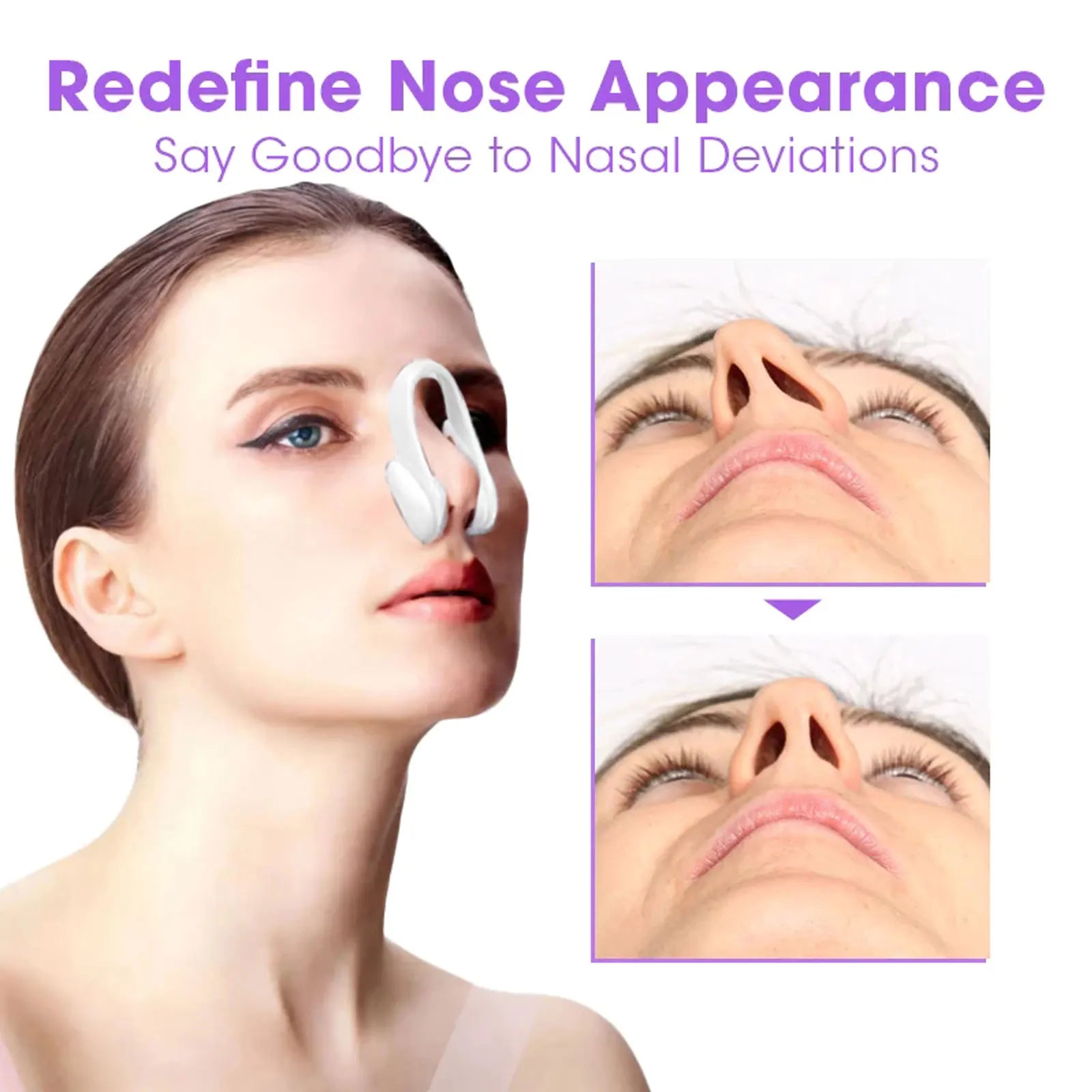 Nose Beauty Clip Silicone Massager EMS Vibration Facial Contour Tool Gentle Lifting Shaper Daily Face Care Bridge Device Oasis Select