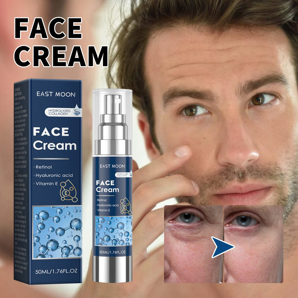 Men's Face Cream Anti-Wrinkle Firming Hydrating Moisturizing Brightening Lightweight Nourishing Cream for All Skin Types Oasis Select