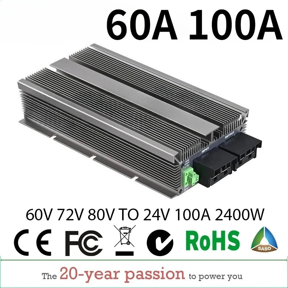 40V-90V TO 24V 100A 60A 60V 72V 80V to 24V DC DC Step Down Converter Voltage Reducer stabilizer 72 Volt to 24 Volt ce Oasis Select